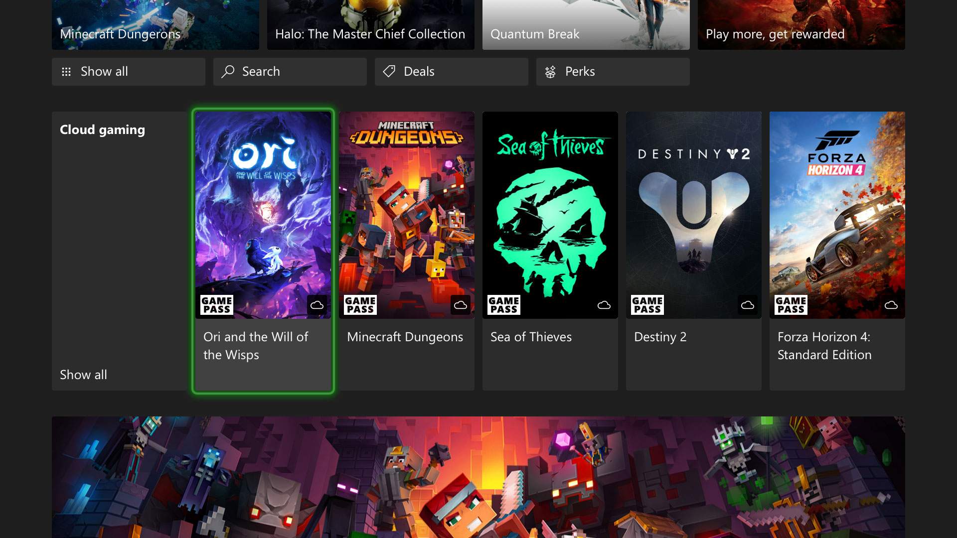 Microsoft розгортає оновлений інтерфейс Xbox Cloud Gaming