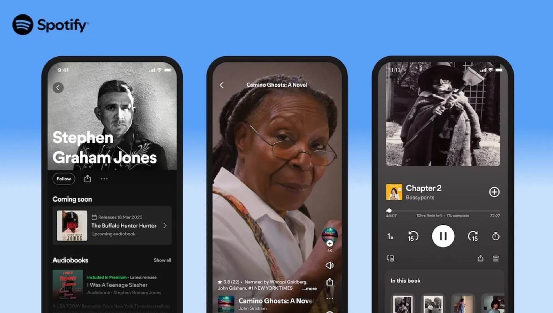 Spotify тестує нові функції для аудіокниг