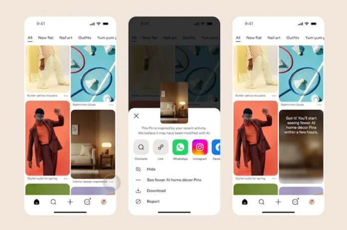 Pinterest позначатиме зображення, створені ШІ